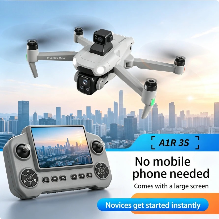 Fpv Brushless Rc Drone 4K - Dron Plegable Original A1R3S con GPS,