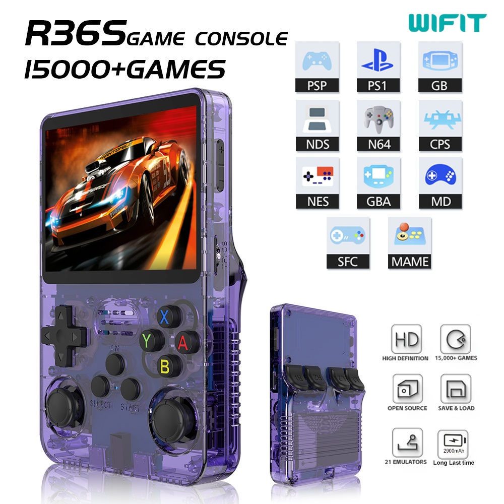 Retro Handheld Game Console R36S - Consola de juegos portátil R36s, juegos