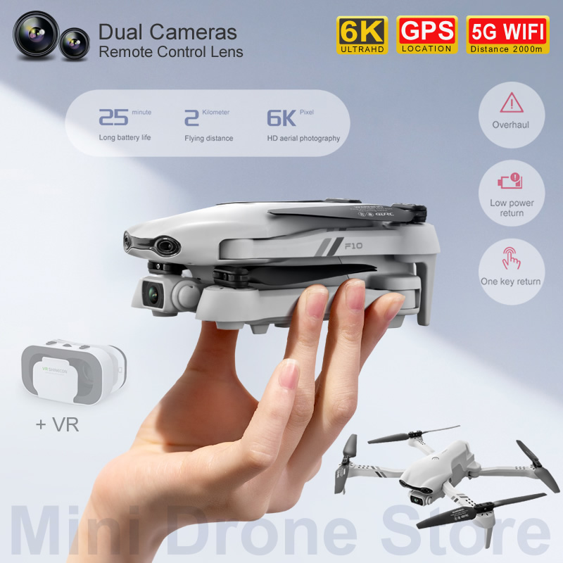 Fpv Brushless Rc Drone 4K - Helicópteros F10 RC regalo GPS Drone