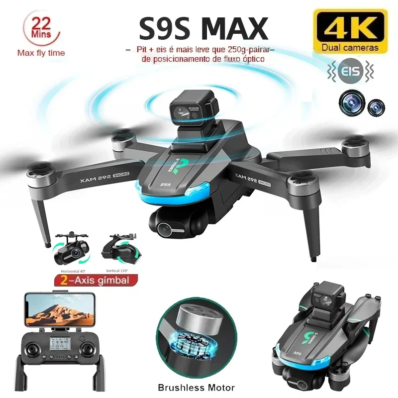 Nuevo S9S MAX MINI Drone 4K 2  - Fpv Brushless Rc Drone 4K reseña y precio